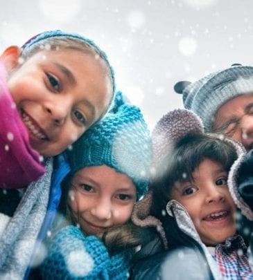 Kids in snow