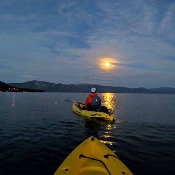 Full Moon Kayaking on Lake Tahoe