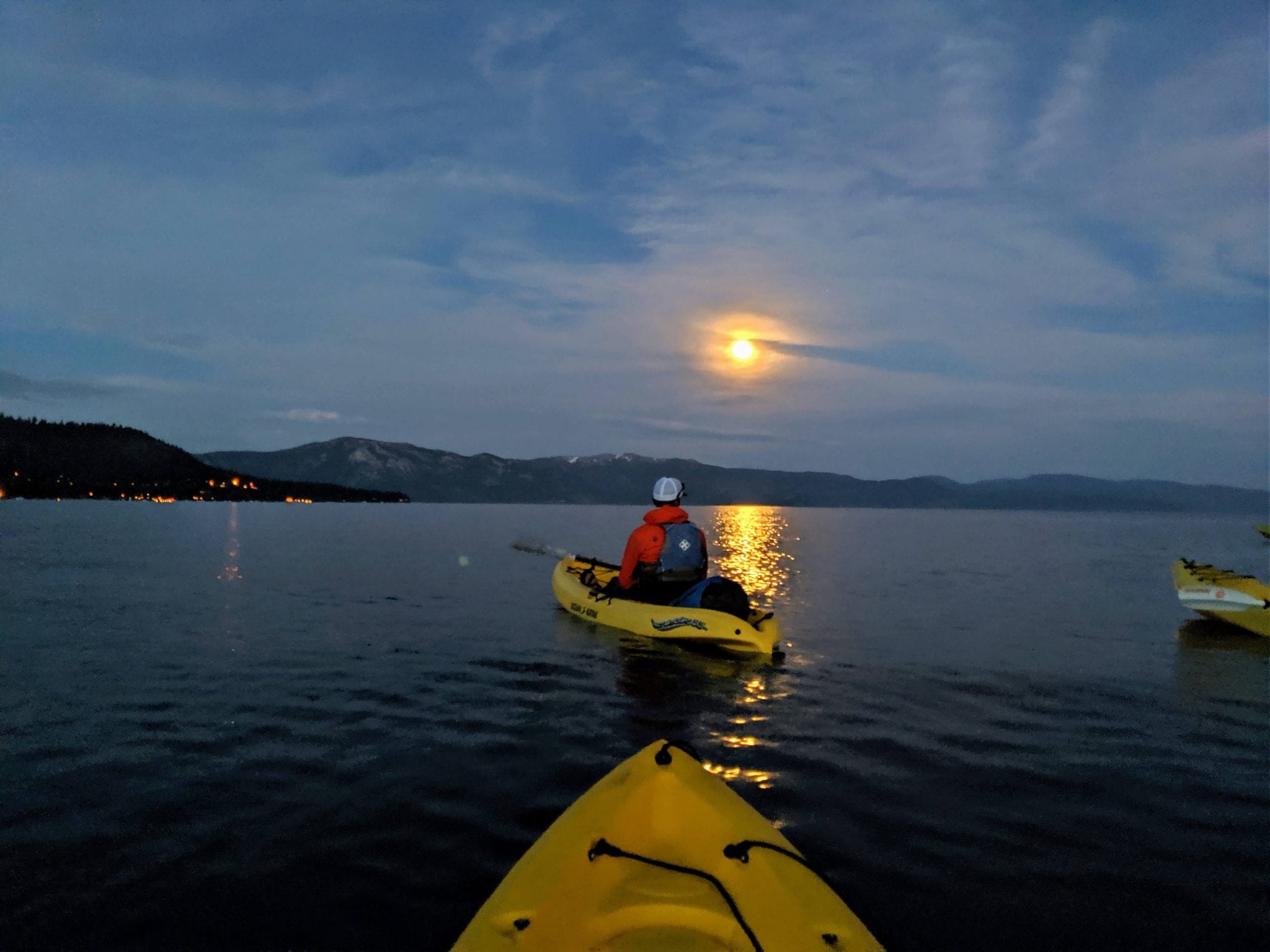 Full Moon Kayaking on Lake Tahoe