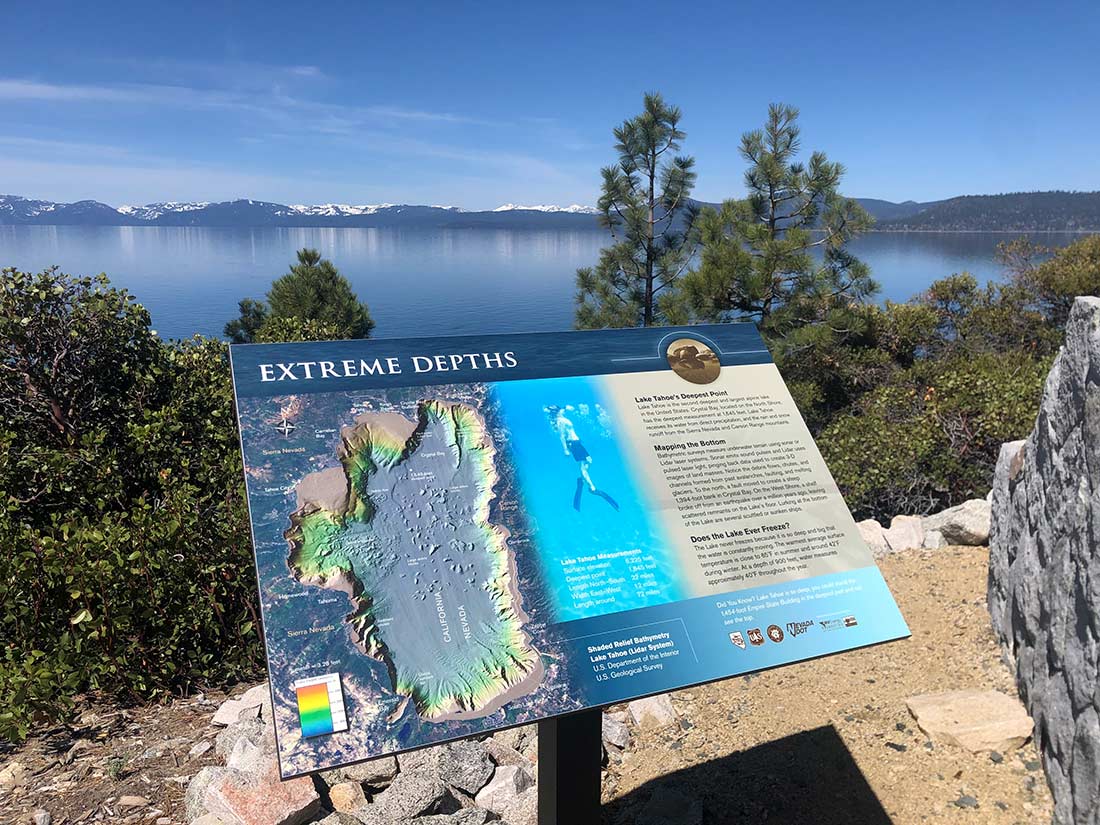 Tahoe East Shore Trail interpretive view